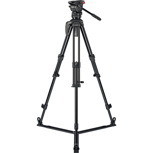 חצובת אלומיניום מקצועית עם ספרדר תחתון - Sachtler Ace M Fluid Head & Ground Spreader System – תמונה 4