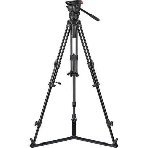 חצובת אלומיניום מקצועית עם ספרדר תחתון - Sachtler Ace M Fluid Head & Ground Spreader System – תמונה 5