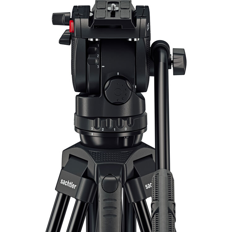 חצובת אלומיניום מקצועית עם ספרדר תחתון - Sachtler Ace M Fluid Head & Ground Spreader System – תמונה 9