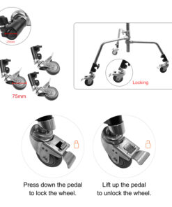 Alternative view of E-IMAGE - 25/25 Locking Wheel Set