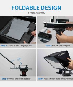Alternative view of טלפרומטר - FeelWorld TP16 Folding Teleprompter with Remote Control for Tablets