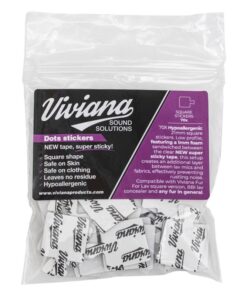 מדבקות לקיבוע מיקרופון - Viviana Dots Premium Soft Foam Lavalier Stickers (70-Pack, Square)