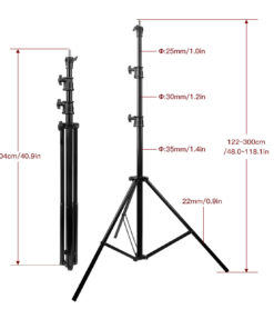 Alternative view of סטנד תאורה אלומיניום מקצועי - E-IMAGE LS-PRO30 Aluminum Light Stand