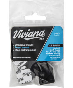 רפידות קצף למיקרופון - Viviana Pads Soft Foam Mounts for Lavalier Microphones (12-Pack, Black)