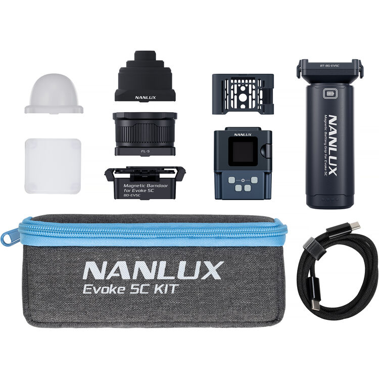 ערכת פנס תאורה - Nanlux Evoke 5C RGB LED Spotlight Kit