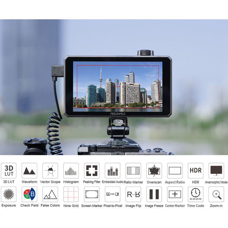מוניטור שטח מקצועי למצלמה "6 | Feelworld SC6 – תמונה 13