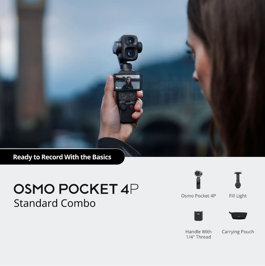 ערכת יוצרים מקצועית עם מצלמת כיס כפולה | DJI Osmo Pocket 4P Vlog Combo – תמונה 6
